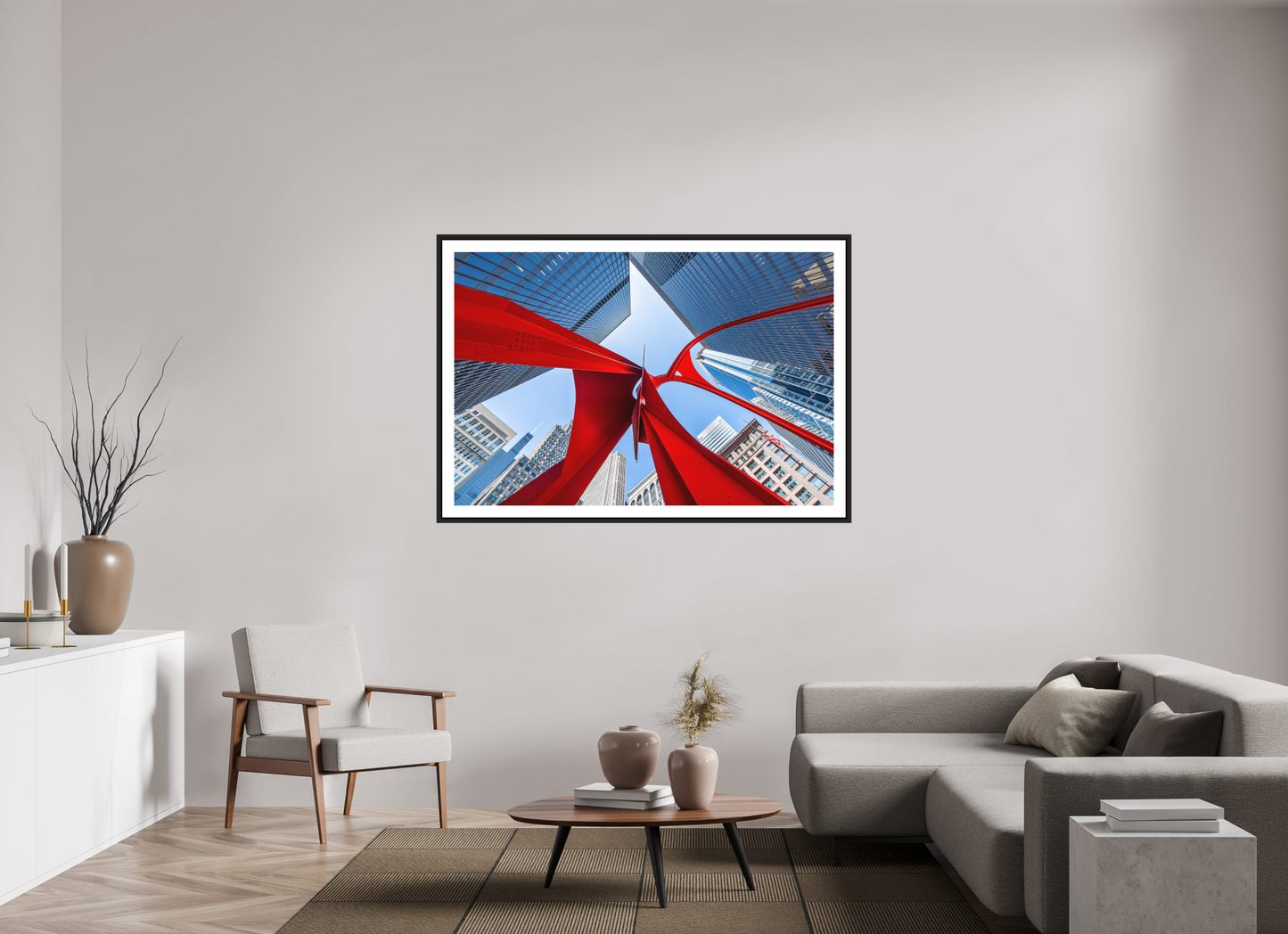 150 x 100 cm, AluDibond, matt, floating frame 15mm black PERSPECTIVES - ORGANIC AND INORGANIC - Chicago